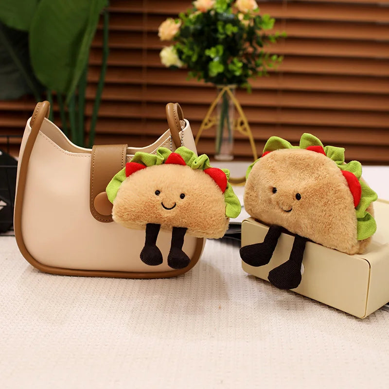 Simulation Cartoon Mexico Taco Plush Toys Stuffed Bubble Tea Pillow Soft Fruit Drink Doll Sofa Cushion Birthday Gift Present