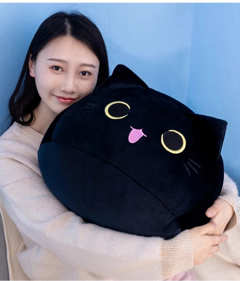 20/30/40cm Round Fat Cute Soft Cat Plush Sleep Pillow Cushion Kawaii White Black Brown Cat Soft Plush Toys Kids Children Gift