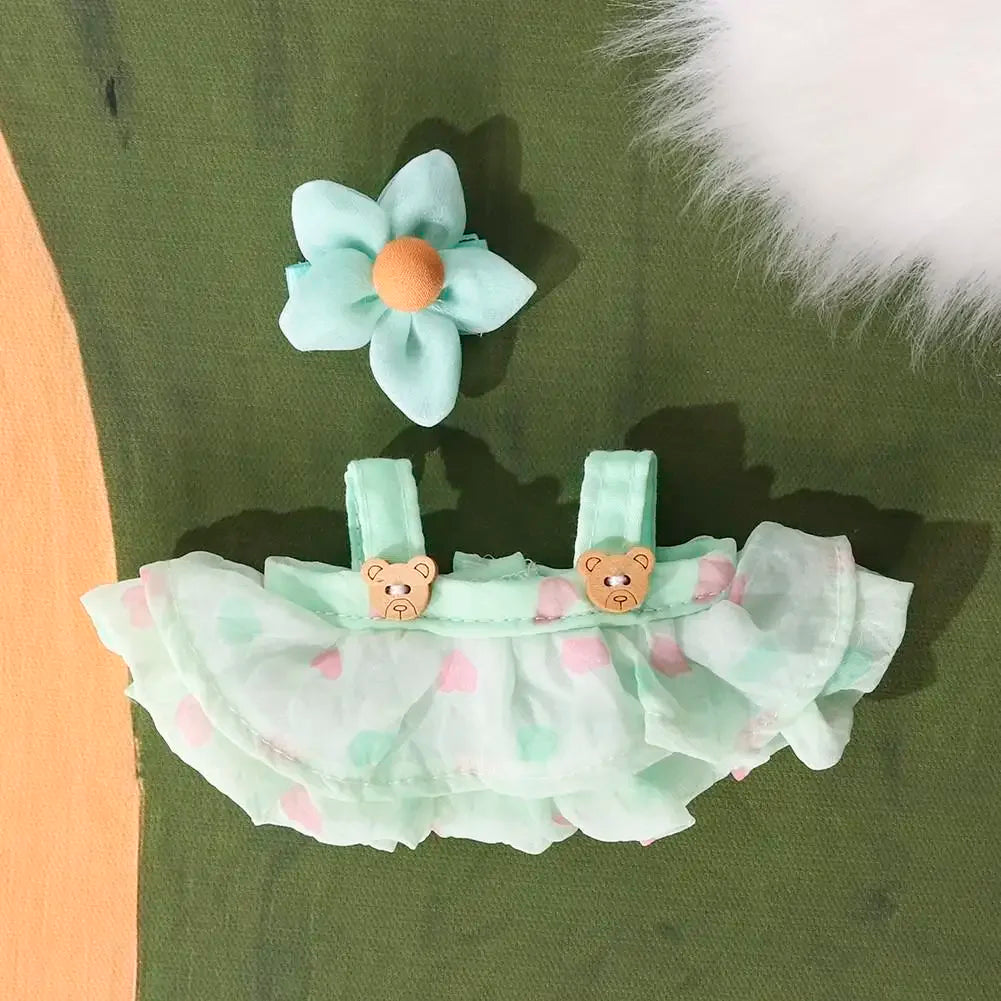 Mini Plush Doll'S Clothes Outfit Accessories For Korea Kpop Exo Labubu V1 V2 Idol strap skirt Clothing Gift