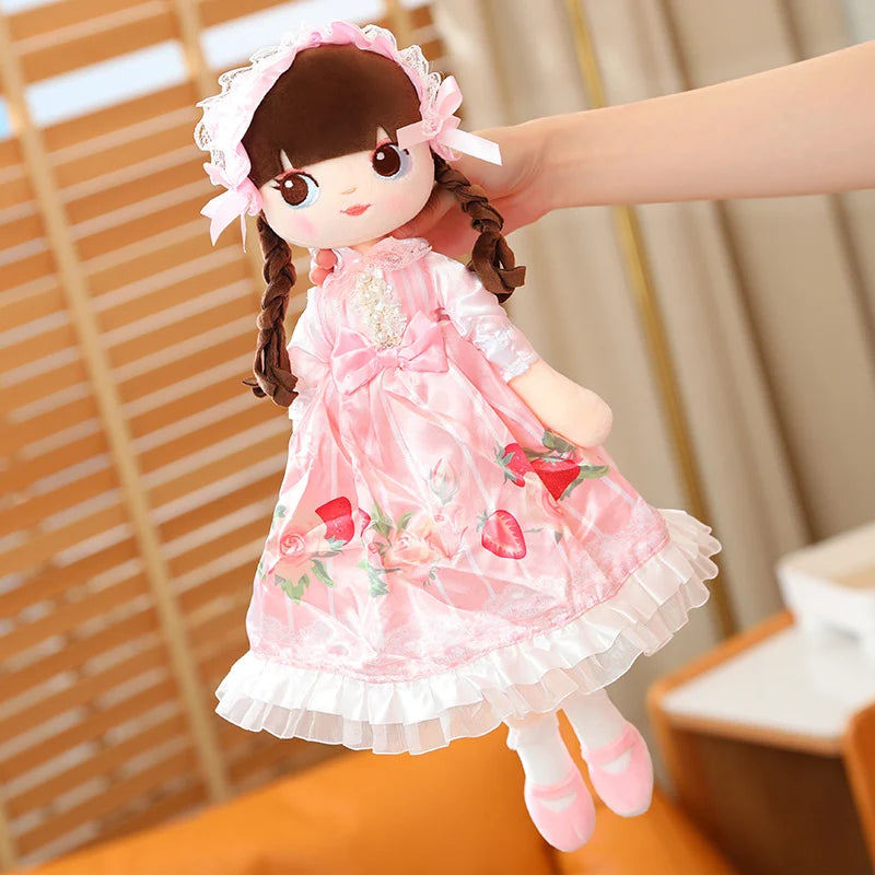 35-45cm Cuddly Plush Girls Doll with Princess Dress Children Baby Appease Toys Stuffed Soft Cartoon Plush Toys for Kids Gift