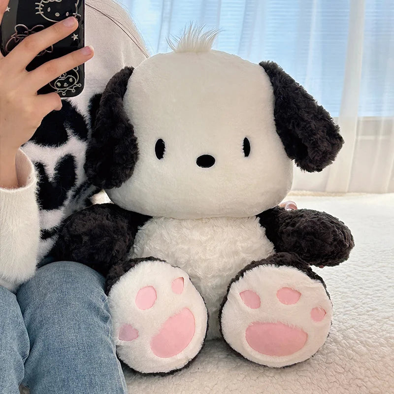 Lovely Black and White Pochacco Turn Into Panda Plush Toy Cute Stuffed Anime Cuddly Cartoon Doll Birthday Gifts Girl Child