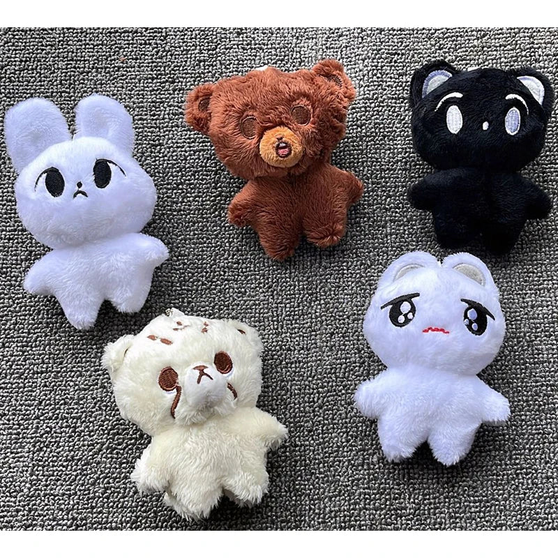 Kpop Cartoon Cheetah Lee Doyoung Mark Same Plush Keyrings Q Styles Mini Gomdo Lee Taeyong Keychains Key Rings Bag Pendants