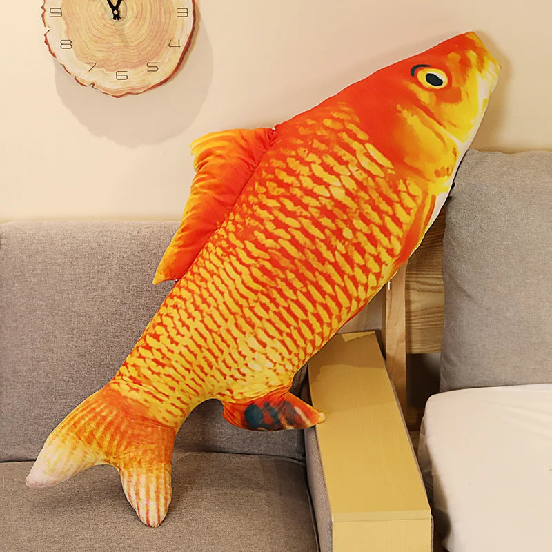 30-100cm Simulation Funny Fish Plush Toys Stuffed Soft Animal Carp Plush Pillow Creative Sleep Cushion for Kids Girls Xmas Gift