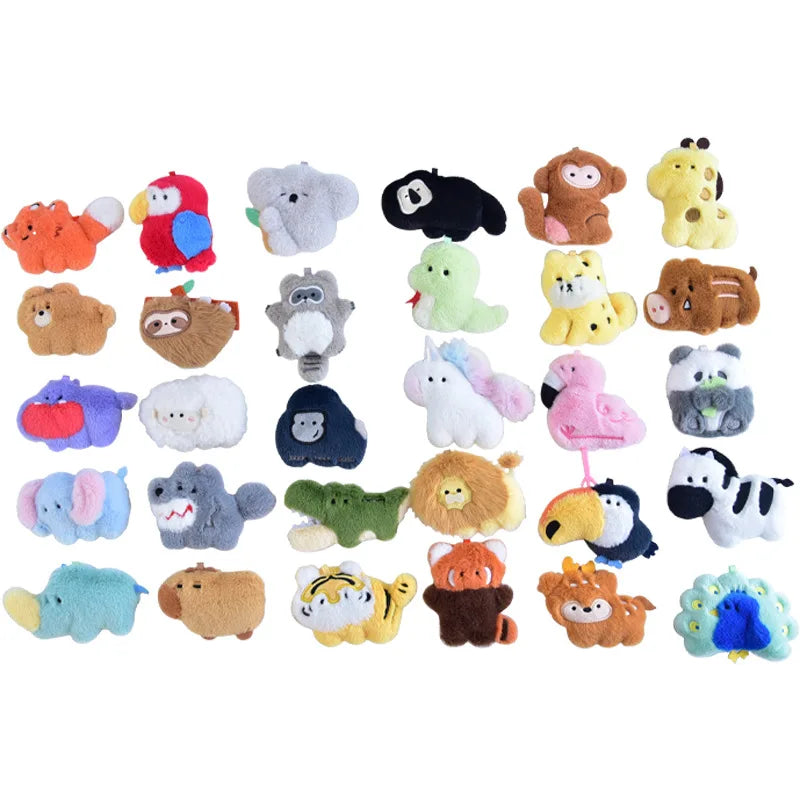 30pcs/box Original Small Aquarium Marine Animal Plush Refrigerator Sticker Blind Box Cute Magnetic Sticker Kawaii Plushies Toy