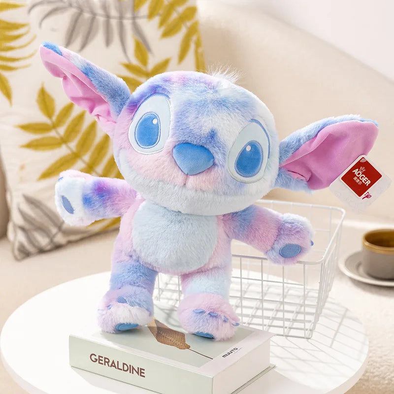 38CM Hot Disney Cartoon Colorful Macarons Plush Dolls Anime Toys Lilo Stitch Stich Plush Stuffed Toy Christmas Gifts for Kids