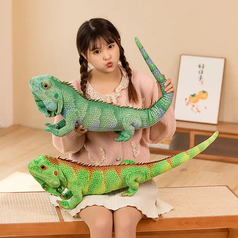 Realistic Chameleon Plush Toys Simulation Reptiles Lizard Stuffed Animal Doll Home Decor For Kids Birthday Christmas Gifts