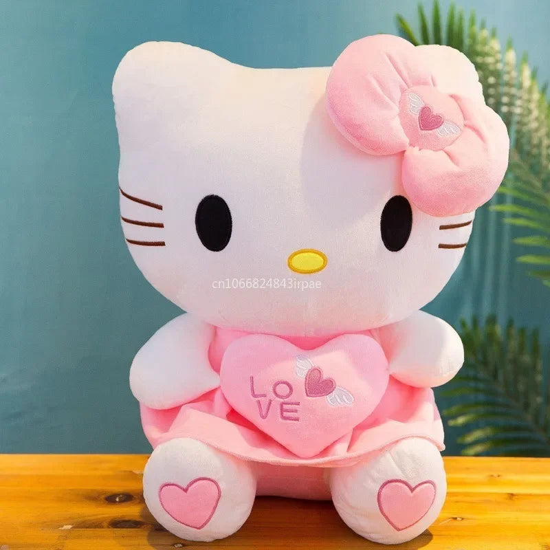 85cm Big Size Sanrio Hello Kitty Throw Pillow Stuffed Toys Anime Cat Plush Toys Plushie Kids Gifts Children Dolls for Girls Boys