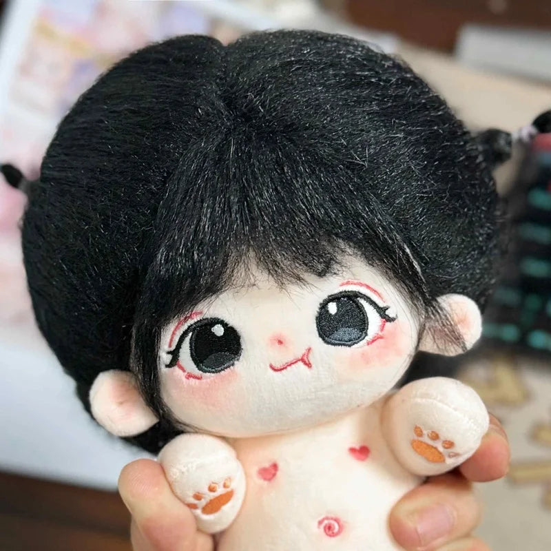 20cm Cute Plush Cotton Idol Doll With Clothes Stuffed Super Star Figure Dolls No Attribute Fat Body Doll Can Change Clothes Gift