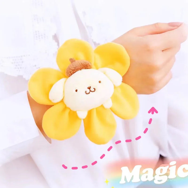 Kawai Anime Sanrios Melody Cinnamoroll Kuromi Sun Flower Bouquet Plush - Plushy Mart