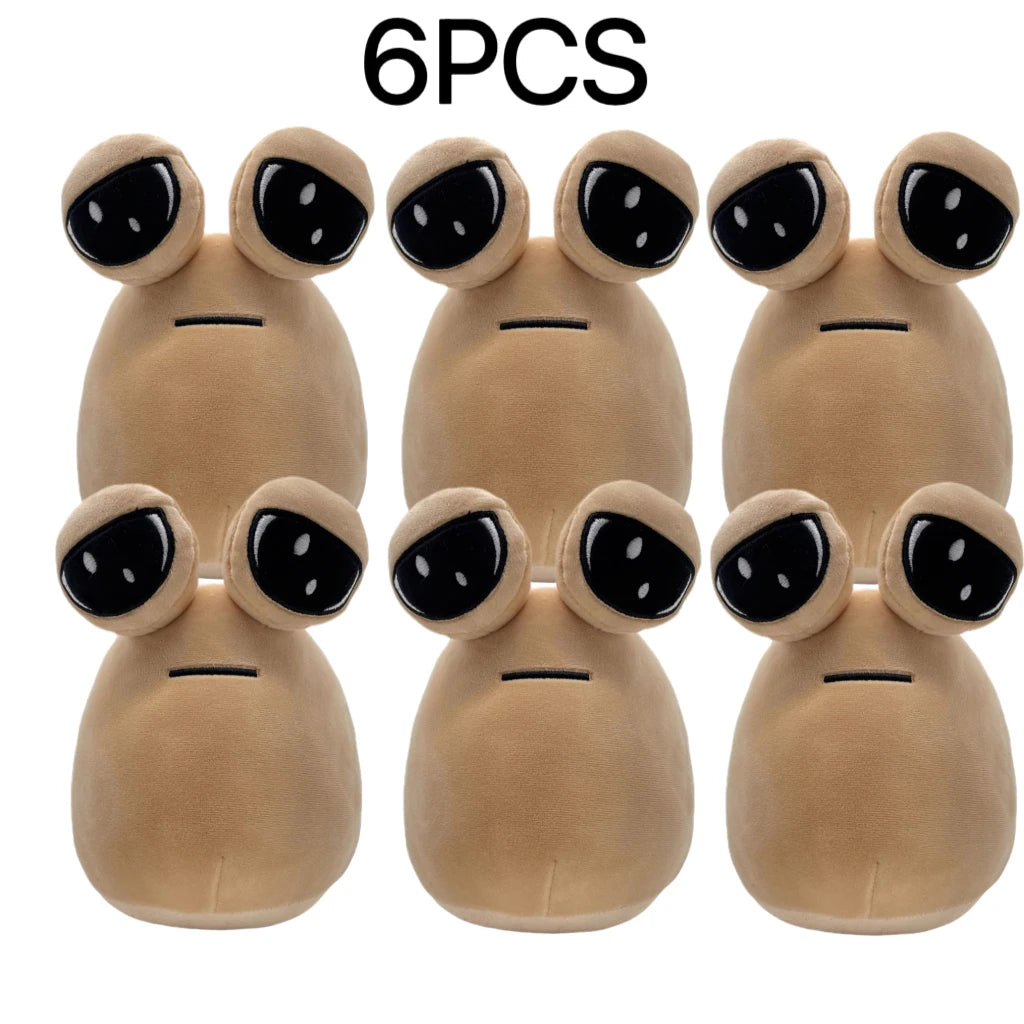 New My Pet Alien Pou Plush Cute Peripheral Triangle Square Brown Smiley Face Cute New Doll For Children Birthday Gifts Christmas