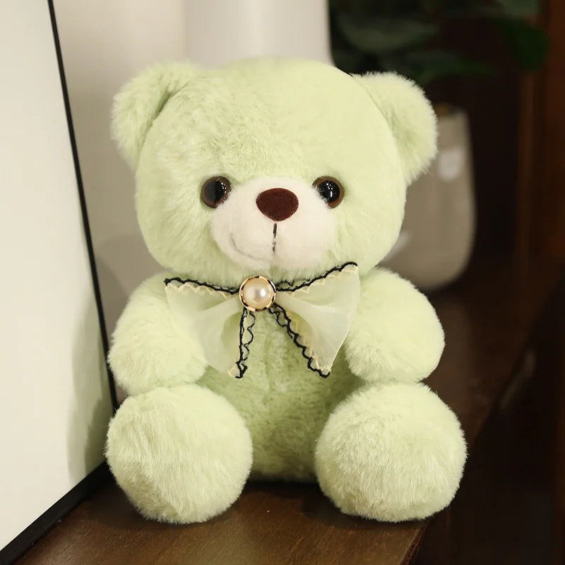 20Cm Nine Colour bow Bear Cute Bear Plush Toys Stuffed Cute Bear Doll Boys&Girls Appease Doll Kids Baby Birthday Gift