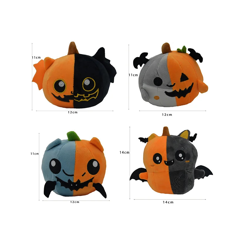 MyRytanda Happy Halloween Plush Toys Slippers Kawaii Ghost Pillow Pumpkin Shoulder Bags Horror Skull Fluffy Dolls