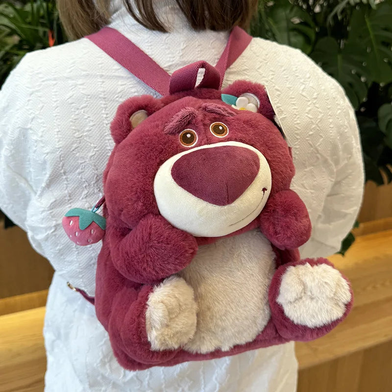 Disney Stitch Lotso Chip Plush Cartoon Soft Stuffed Fashion Bags Kawaii Anime Backpacks Gifts for Kids