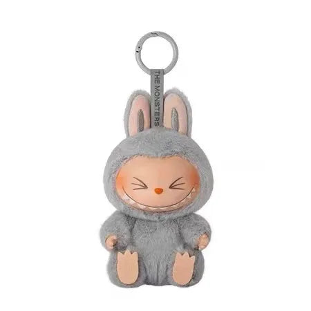 1:1 Replica Labubu 2nd  Generation Rubble Sitting Party Vinyl Plush Pendant Bag Keychain Doll Collection Decoration Collectible