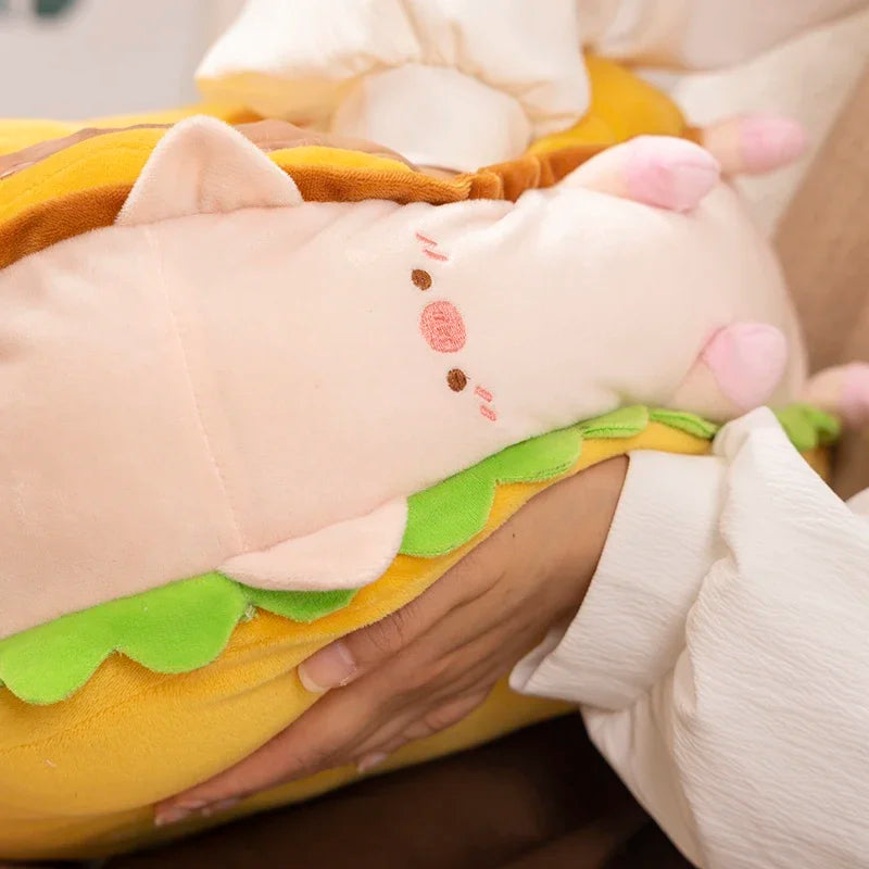 Anime Sandwich Pig Bread Plush Toy Creative Stuffed Animals Piggy Toast Doll Girl Birthday Toys Girlfriend Couple Cute Gift