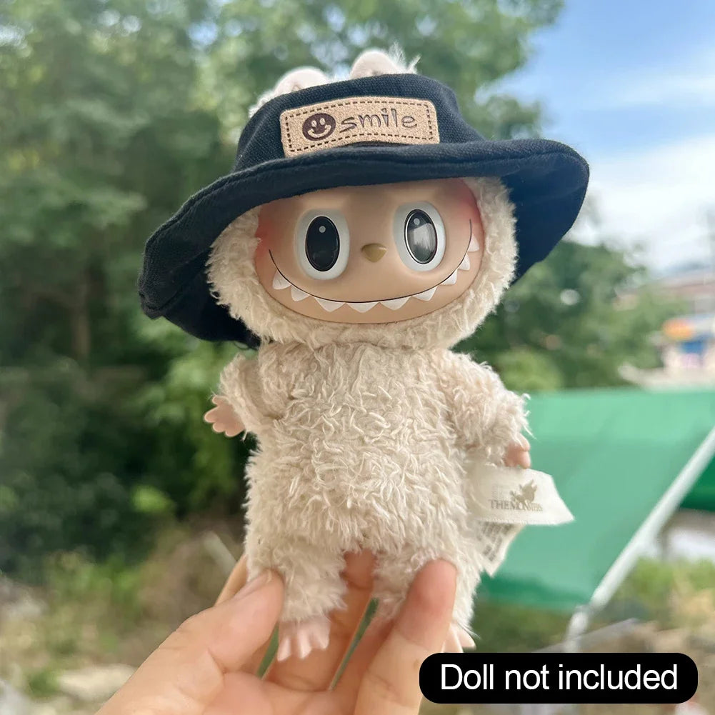 17cm Mini Plush Doll'S Clothes Outfit Accessories For Korea Kpop Exo Labubu Idol Cowboy love hat sweater suit Clothing Gift