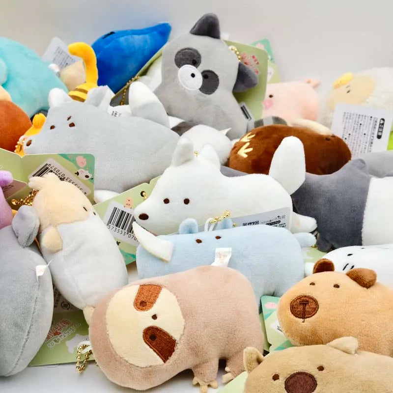 Yell World Stuffed Animal Zoo with Round Eyes Petit Mascot BC 48 types 14cm kawaii cute Tapirus hedgehog Panda Koala plush dolls