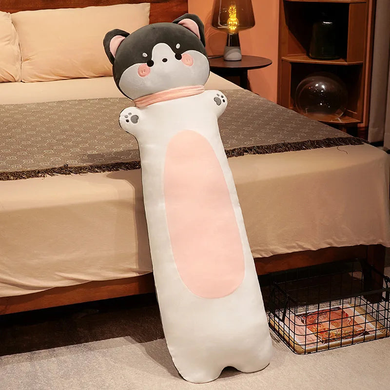 Soft Long Cat Pillow Plush Toys Stuffed Rabbit Dog Monkey Doll Bed Sleeping Cushion High Quality Home Decor Gift for Children