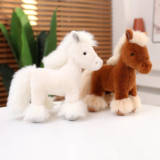 Realistic Horse Plush Toys Stuffed Animal High Quality Super Real Life Pony Plush Dolls Classic Birthday Gift For Children