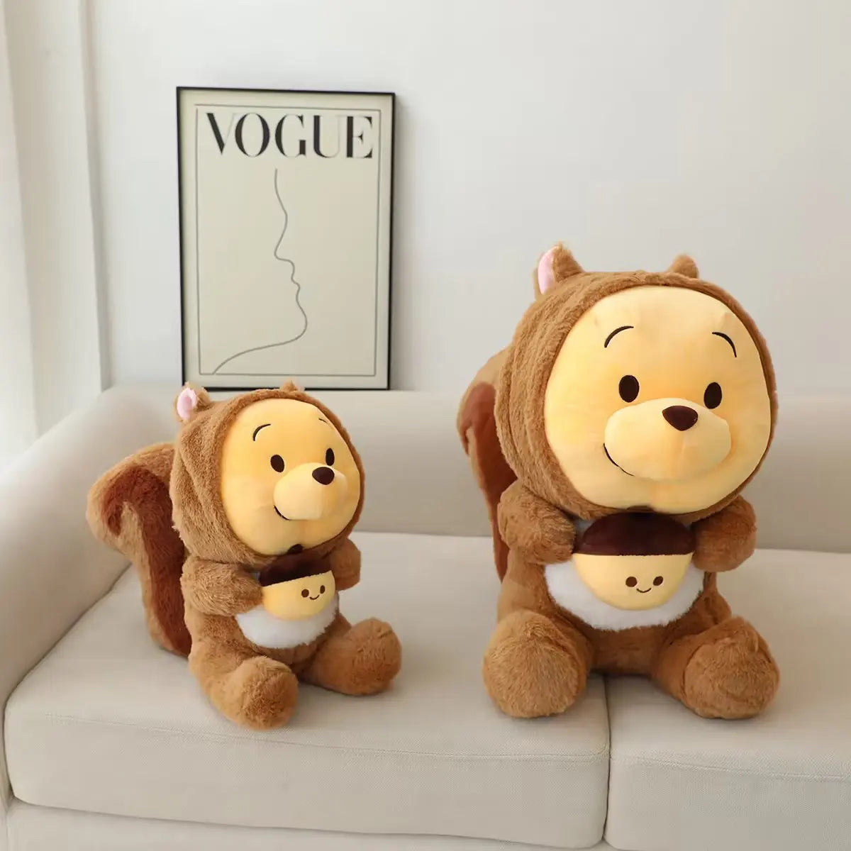 Lovely Squirrel Pooh Bear Plush Toy Lovely Stuffed Cartoon Anime Plushies Appease Doll Winnie Pooh Bear Plushies Xmas Gifts