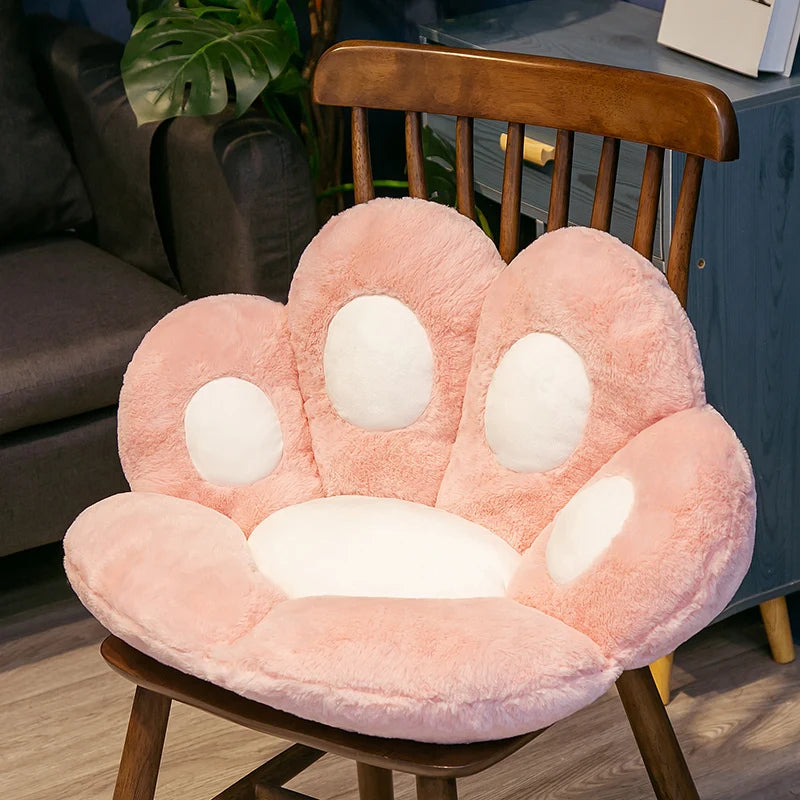 70cm  Kawaii Plush Bear Paw Mat Cute Animal Bear Cat Foot Pillow Heart Plush Cushion Stuffed Soft Toys for Home Decor Gifts