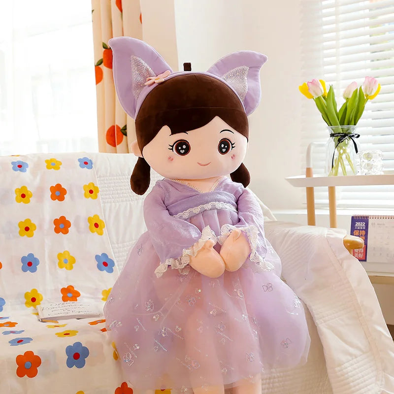 40-110CM Lovely Princess Girls Doll Plush Toys Soft Flower Skirt Spring Cute Children Toy Christmas Birthday Gift Toys for Girls