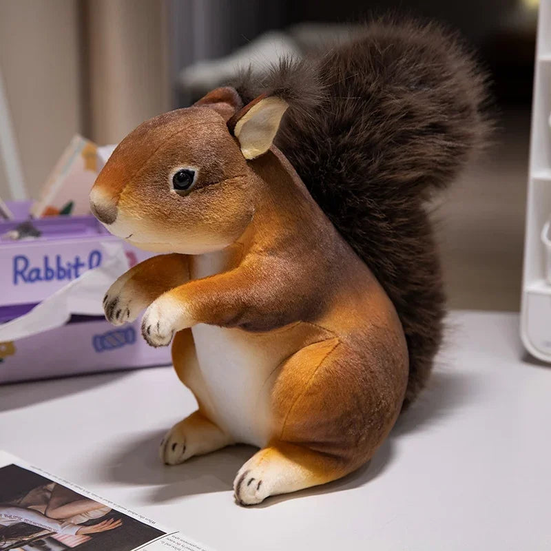 21/25cm Simulation Squirrel Plush Toy Cute Animal Decoration Children's Toys Birthday Gift Room Decor