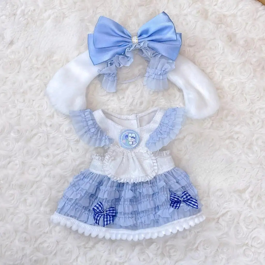 20cm Cute Mini Plush Doll'S Clothes Outfit Accessories Maid Skirt Cute Doll Dress Suit