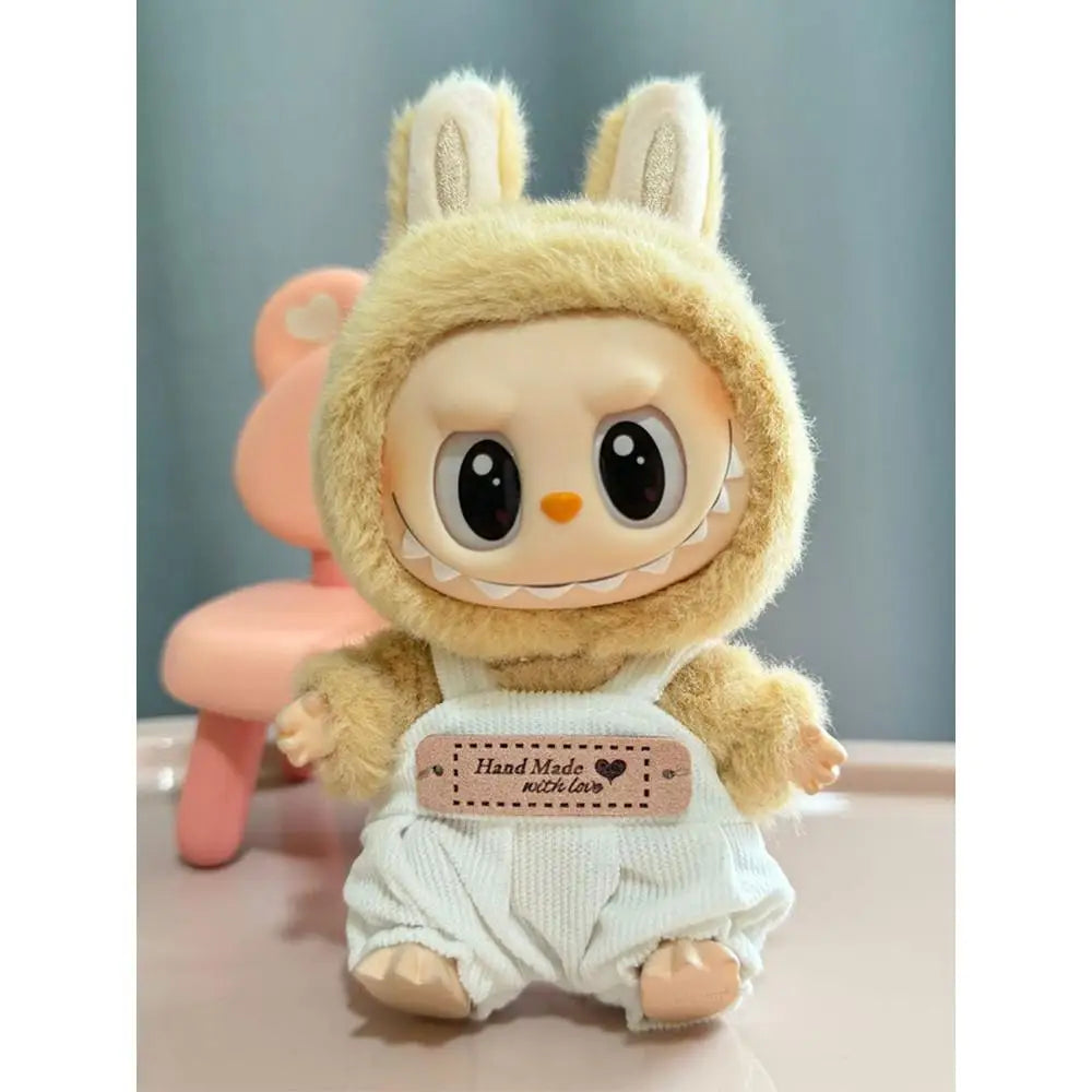 Mini Plush Doll'S Clothes Outfit Accessories For Korea Kpop Exo Labubu V1 V2 Idol Bear overalls Clothing Gift