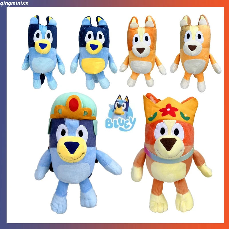 27cm Kawaii Anime Bluey Family Bingo Dog Music Figure Plush Toys Stuffed Animals Toy For Children Holiday Gifts