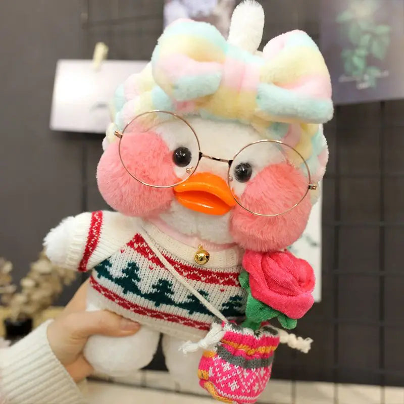 30cm Kawaii Cosplay White Duck Plush Toys Cute Stuffed Duck Lalafanfan Duck Hug Animals Toys Soft Plushies Children Toys