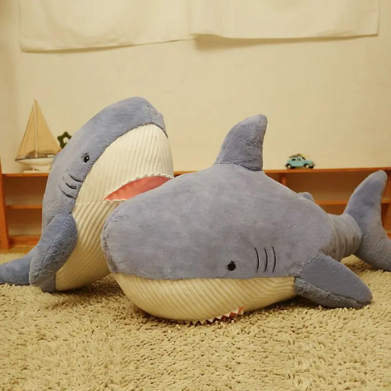 Hairy Huge Plush Shark Toy Soft Stuffed Whale Speelgoed Animal Reading Pillow for Birthday Gifts Cushion Doll Gift For Children