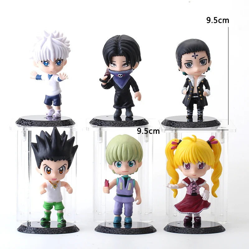 6Pcs/set HUNTER X HUNTER Figures Killua Zoldyck Gon Freecss List Biscuit Krueger Action Figures PVC Model Toy Dolls