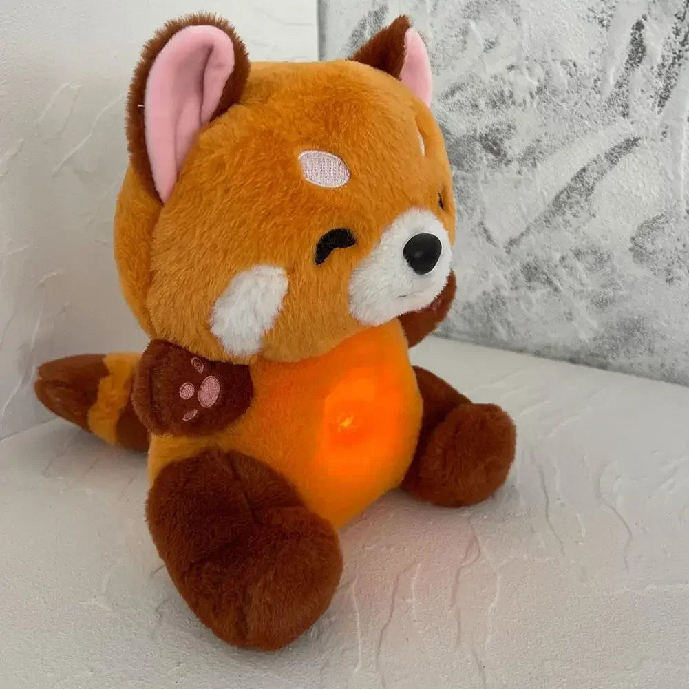 Plush Toy Red Panda Breathing Stuffed Animal 2024 New For Anxiety Adults With Music Lights & Rhythmic Breathing In Four Modes