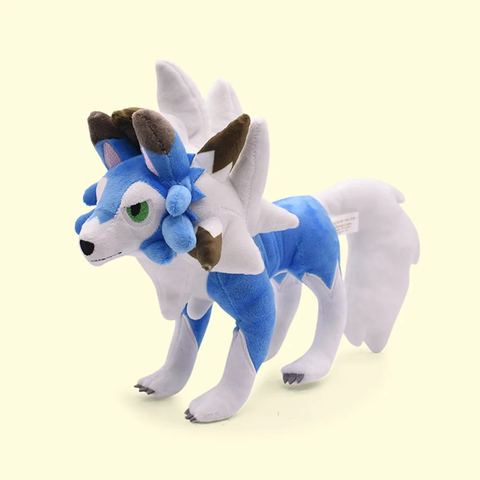 Pokemon Anime Shiny Lycanroc Soft Plush Toy Kawaii Cartoon Midnight Midday Lycanroc Wolf Stuffed Animals Gifts For Kids