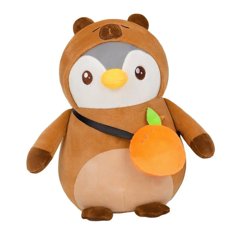 Stuffed Penguin Doll Toy Panda/sunflower/capybara Clothing Penguin Dolls Animal Plushie Penguin Figure Sleeping Hugging Pillow