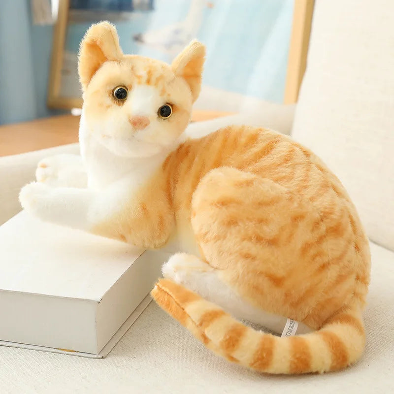 New Kawaii Cute Imitation Kitten Plush Toy Cat Star Doll Children Pacify And Follow Pillow Kids Toy Simulation Cat Stuffed Toys