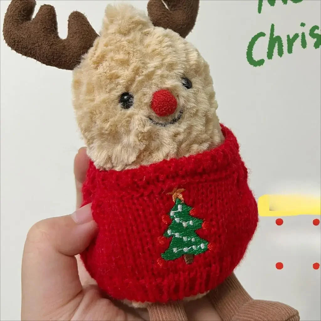 For Jellycat Reindeer Peanut Sweater Christmas Style Accessories Clothes Camera Accessories Cute Wear Elk Peanuts