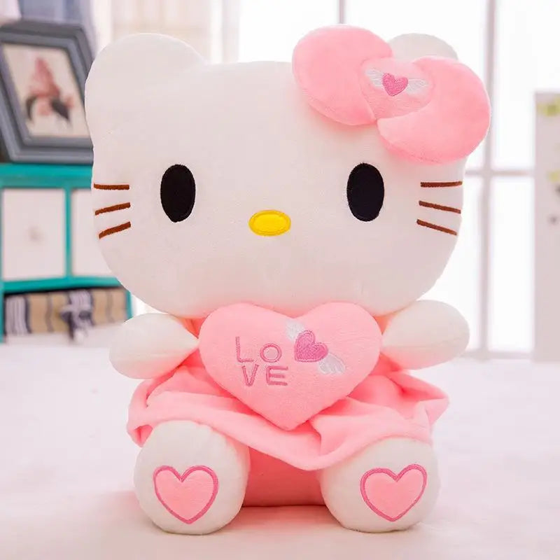 Big Size Sanrio Kawaii Hello Kitty Plush Toy Pillow Doll Cat Kt Stuffed Animal Plushies Home Decoration Peluche Kid Xmas Gift