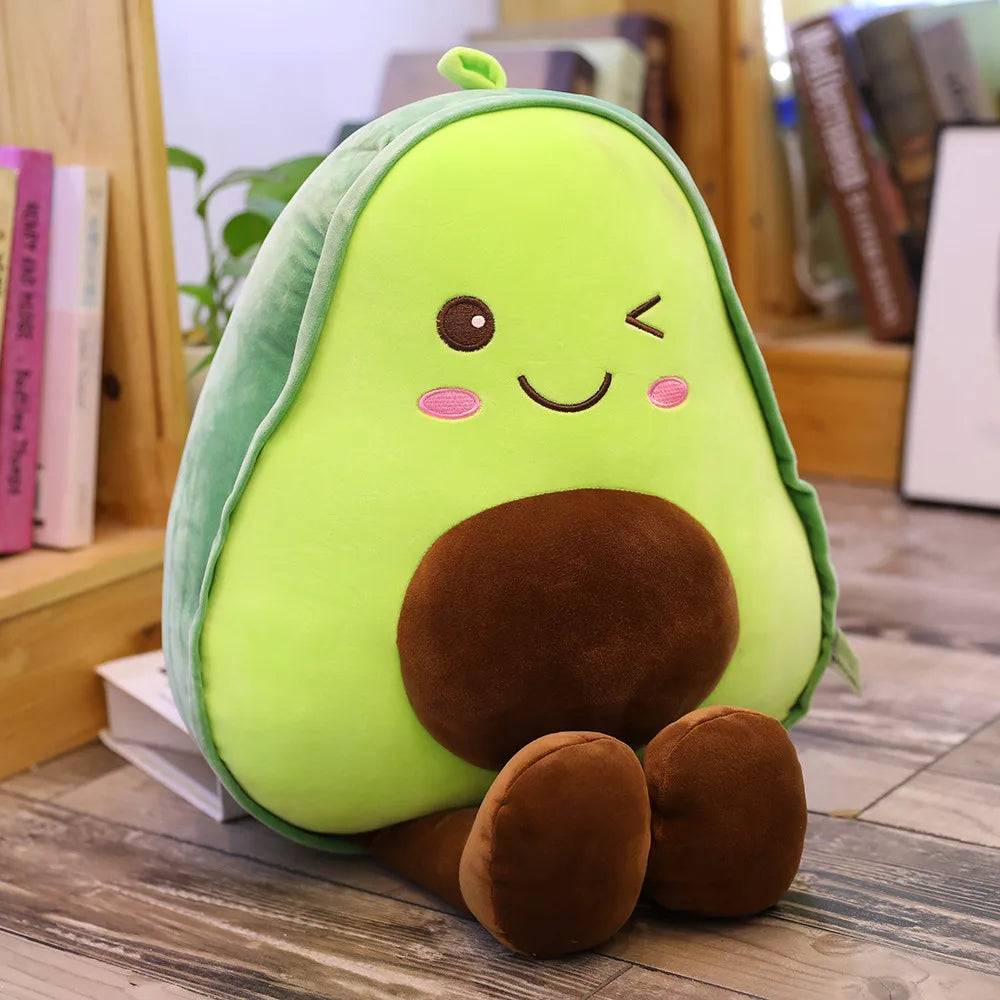 New Cute Avocado Plush Toy Doll Children's Sleeping Pillow Large Doll Holiday Gift Kawaii Creative Fruit Rag Doll Cushion