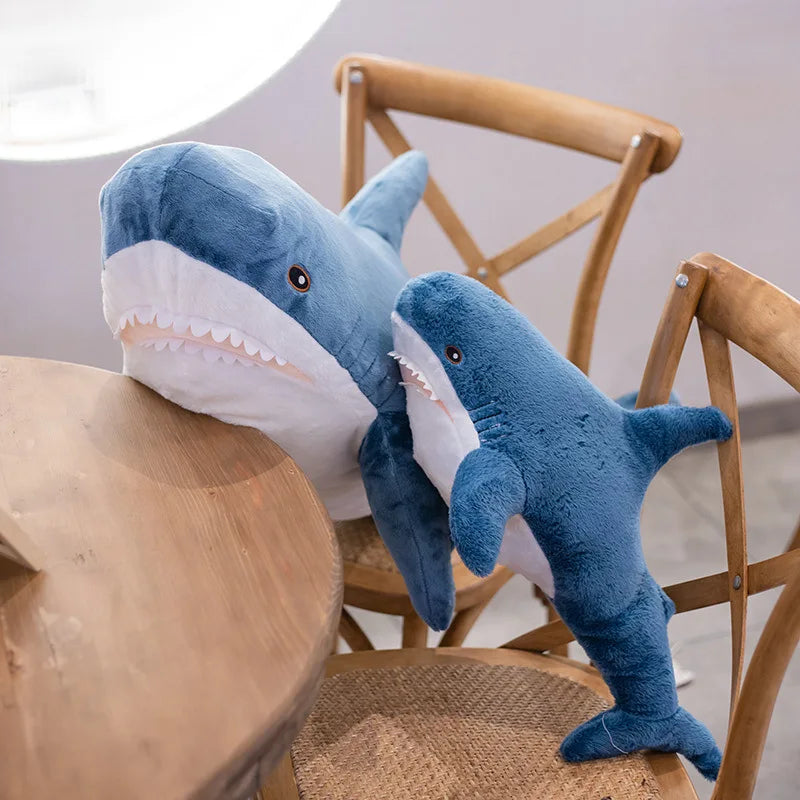 30CM Small Size Blue Shark Plush Toy Soft Stuffed Speelgoed Animal Reading Pillow Birthday Gifts Cushion For Children kids