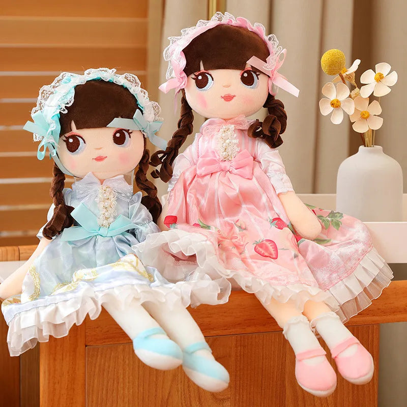 35-45cm Cuddly Plush Girls Doll with Princess Dress Children Baby Appease Toys Stuffed Soft Cartoon Plush Toys for Kids Gift