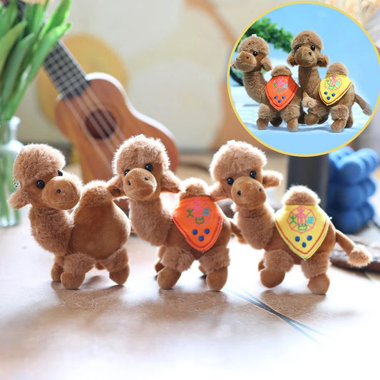 Cute Camel Pendant Plush Toy Cartoon Dunhuang Desert Little Camel Pendant Soft Stuffed Doll Keychain Backpack Car Key Ring Decor