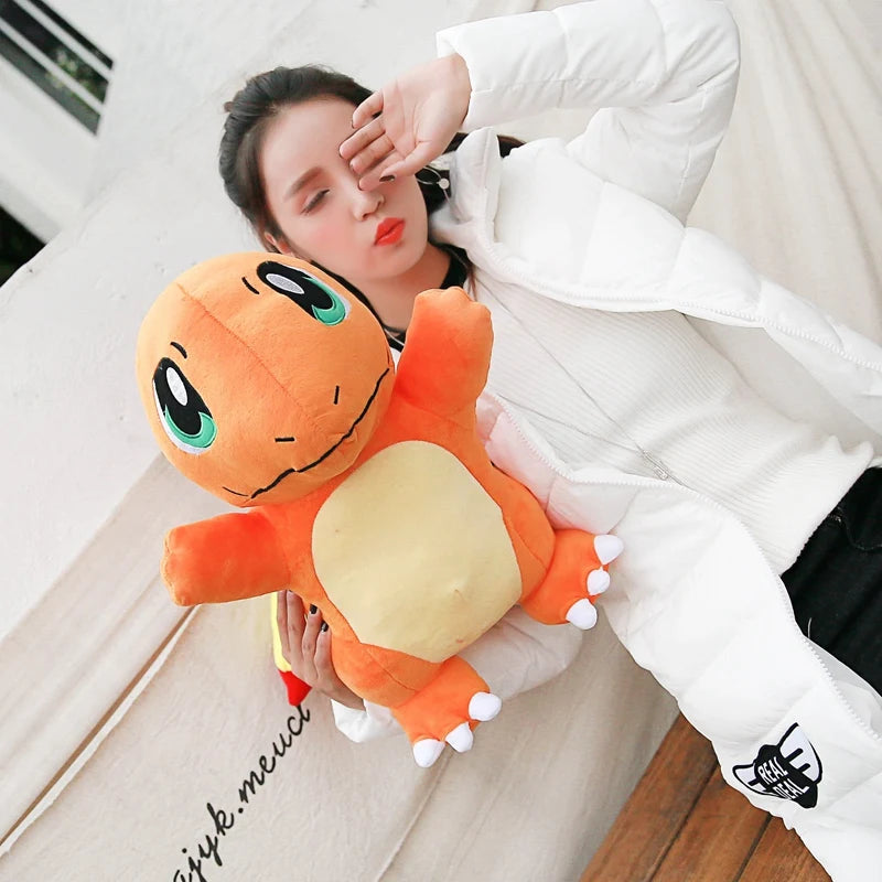 Big Size Charmander Plush Toy Lovely Stuffed Anime Cuddly Plushies Sofa Bed Home Decor Charmander Doll Pillow Xmas Gifts