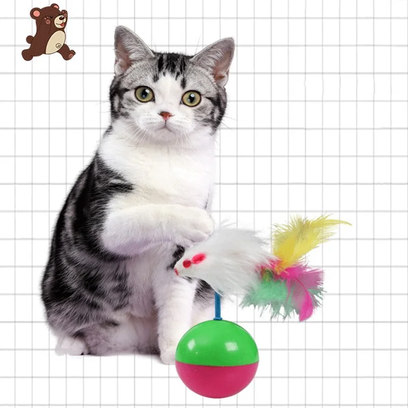 New cat Hi-hi toy Mouse tumbler ball pet interactive educational sound toy plush toy pet supplies