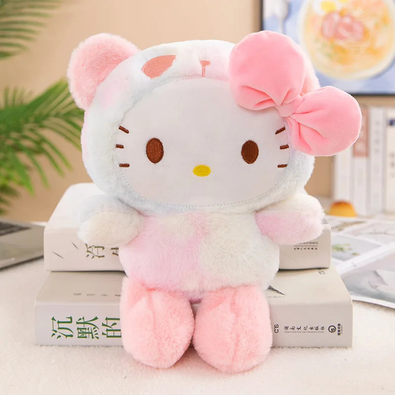 Sanrio 25Cm Anime Sanriod Toys Kawaii Kuromi  Cinnamorol Plush Soft Stuffed Animals Doll Plushie Pillow Children's Toys Gifts