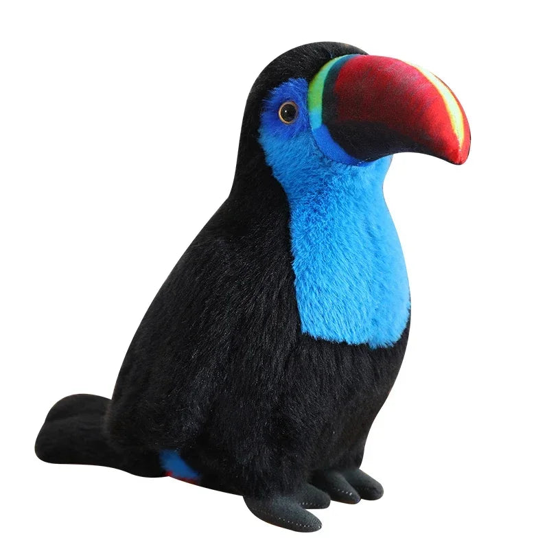 1Pc 20/30/40CM Simulation Toucan Plush Toys Lifelike Multicolored Bird Plush Dolls Stuffed Soft Pillow Room Desktop Decoration