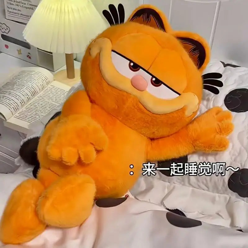 MINISO Garfield Cute Fat Cat Stuffed Doll Kawaii Soft Animal Garfield Kittens Plush Toy Kawaii Kid Accompanying Sleep Xmas Gift