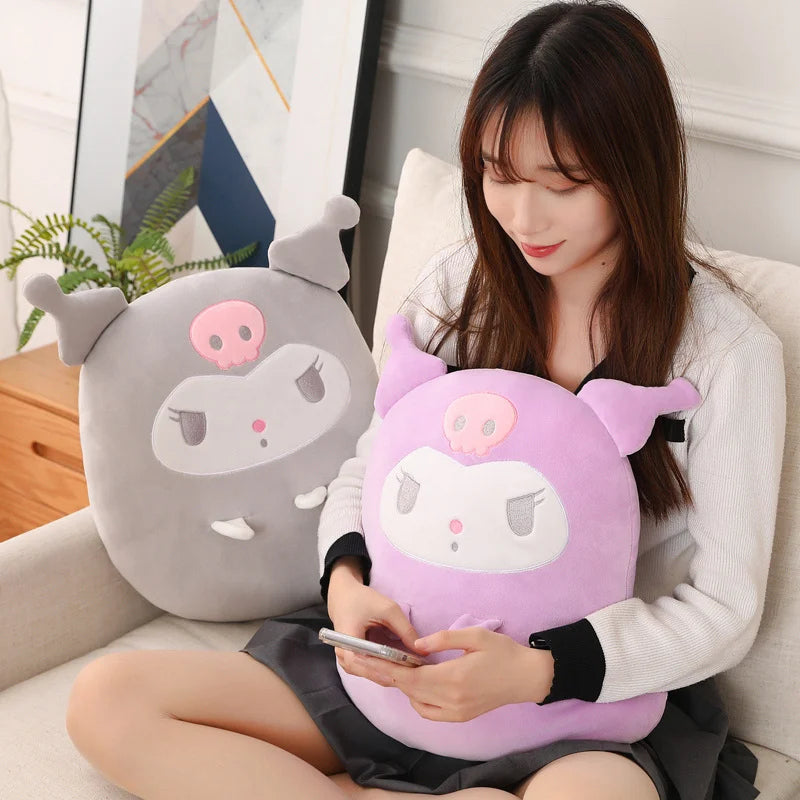 42cm Soft Anime Hug Pillow Kuromi Melody Cinnamoroll Plush Toy Back Cushion Throw Pillow Cute Plushies Home Decor