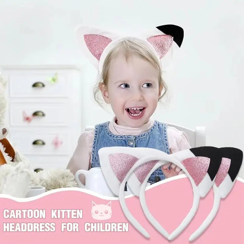 New Hot Gabby Dollhouse Headband For Girls Birthday Party Headbands With Cute Ear Cartoon  Headpiece Halloween Hair Accessories